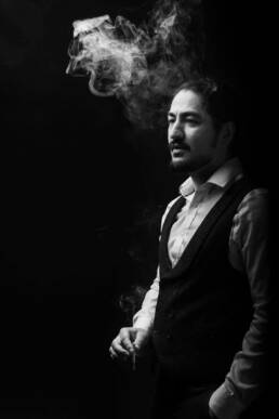 Band Shooting Schwarzweiß Musiker Zigarette