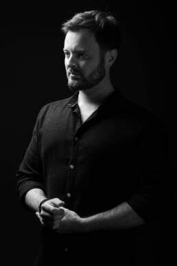 Bandfotografie Rauch Schwarzweiß Studioaufnahme